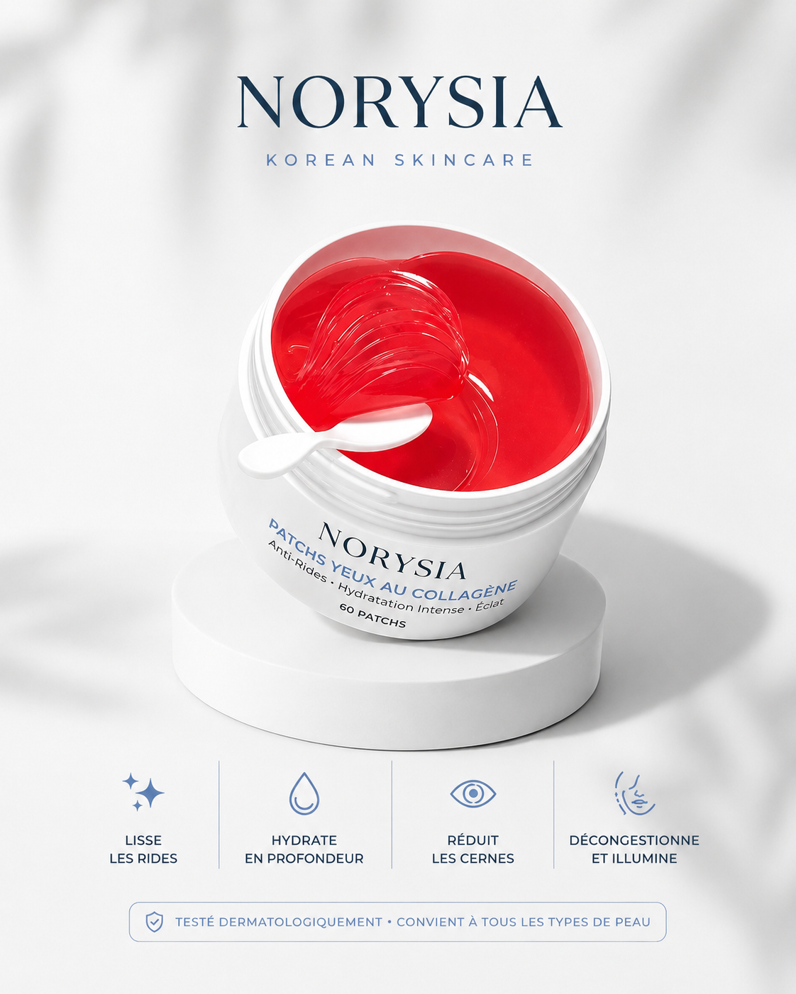 Patchs contour des yeux hydrogel raffermissants