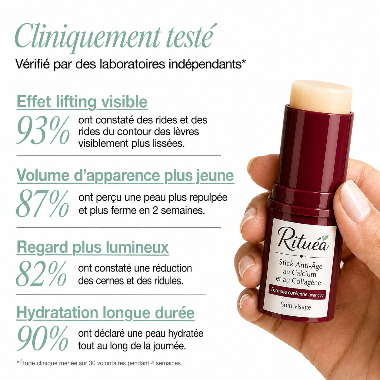 RITUÉA™ — Stick Anti-Âge au Calcium et au Collagène